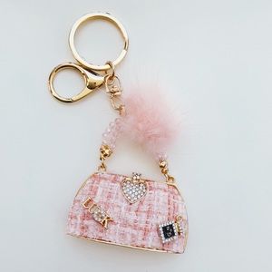 Creative Pink Small Metal Bag Keychain